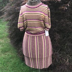 Free People Pink combo sweater dress